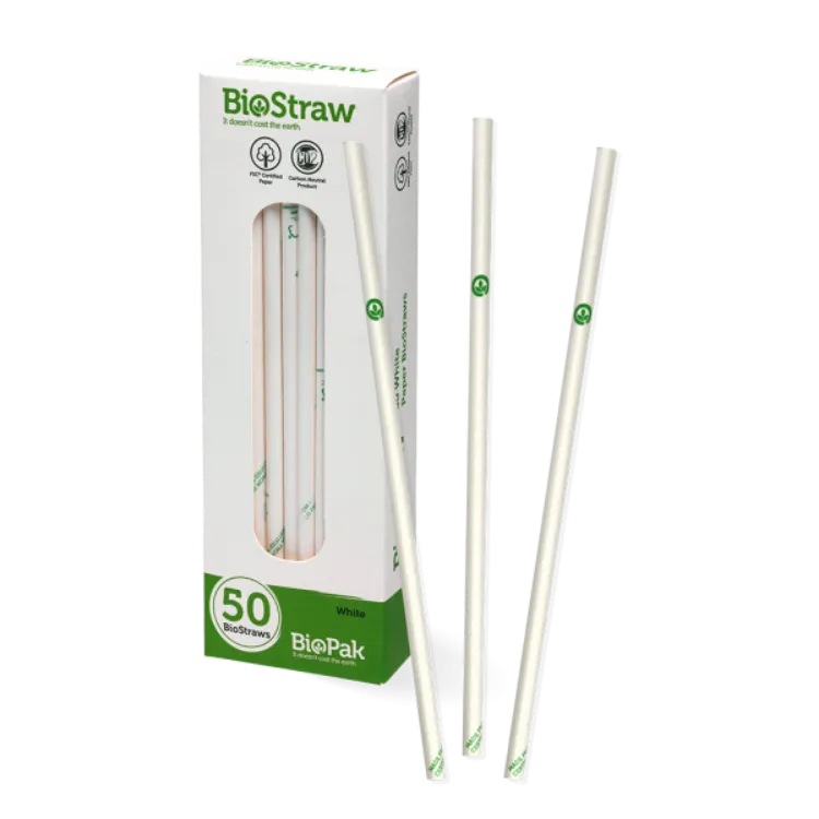 Picture of Mixed Regular straws - 50pk - white