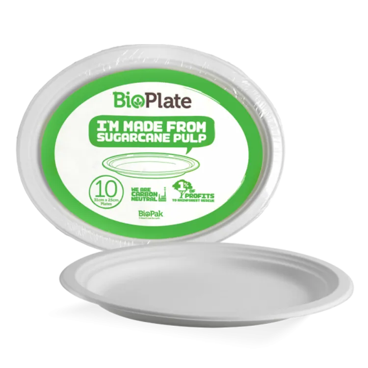 Picture of 31cm oval plates - 10pk - white